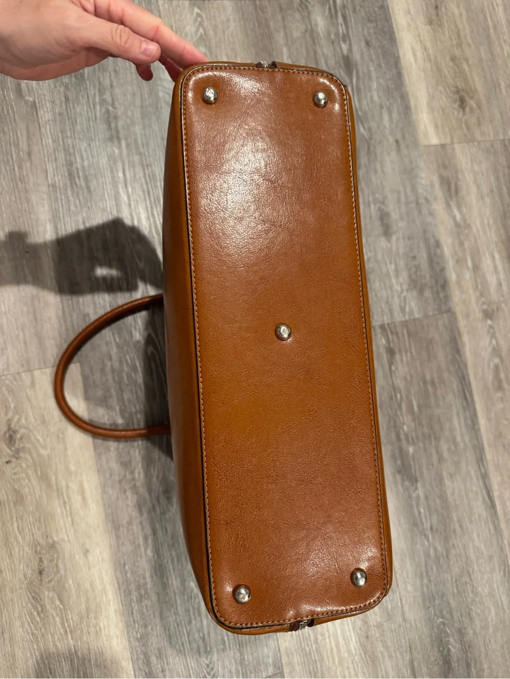Bostanten brown leather ladies' laptop briefcase